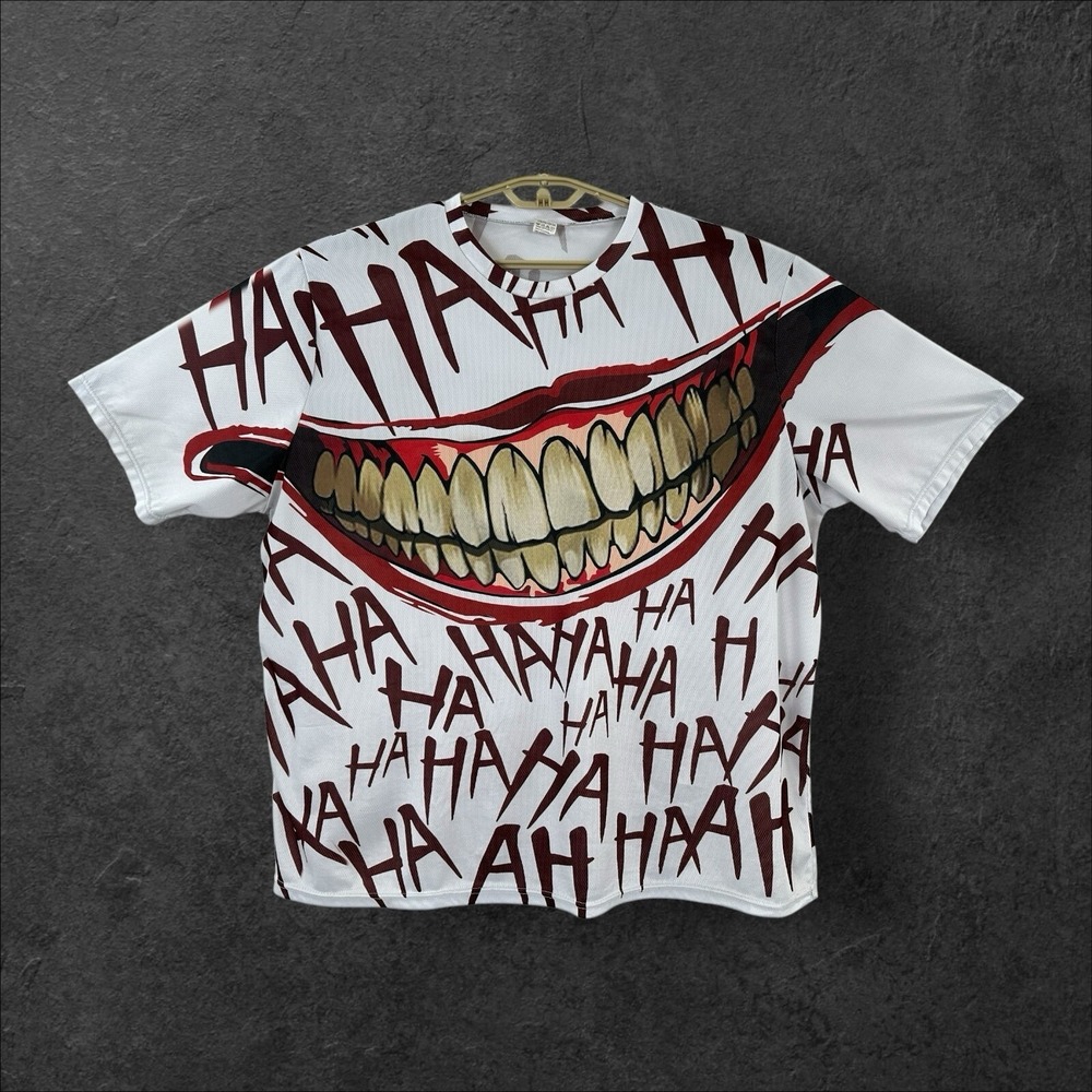 HaHa Scary Smile Shirt Mens 3XL Ugly Halloween All Over Print Short Sleeves